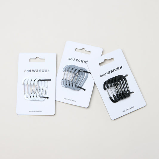 and wander(アンドワンダー) mini carabiner set