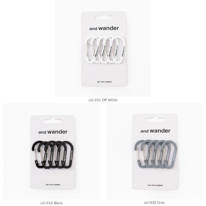 and wander(アンドワンダー) mini carabiner set 画像2