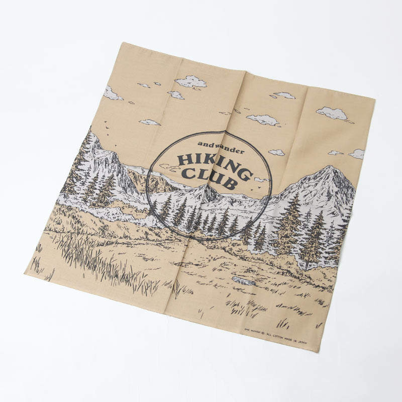 and wander(アンドワンダー) hiking club bandanna