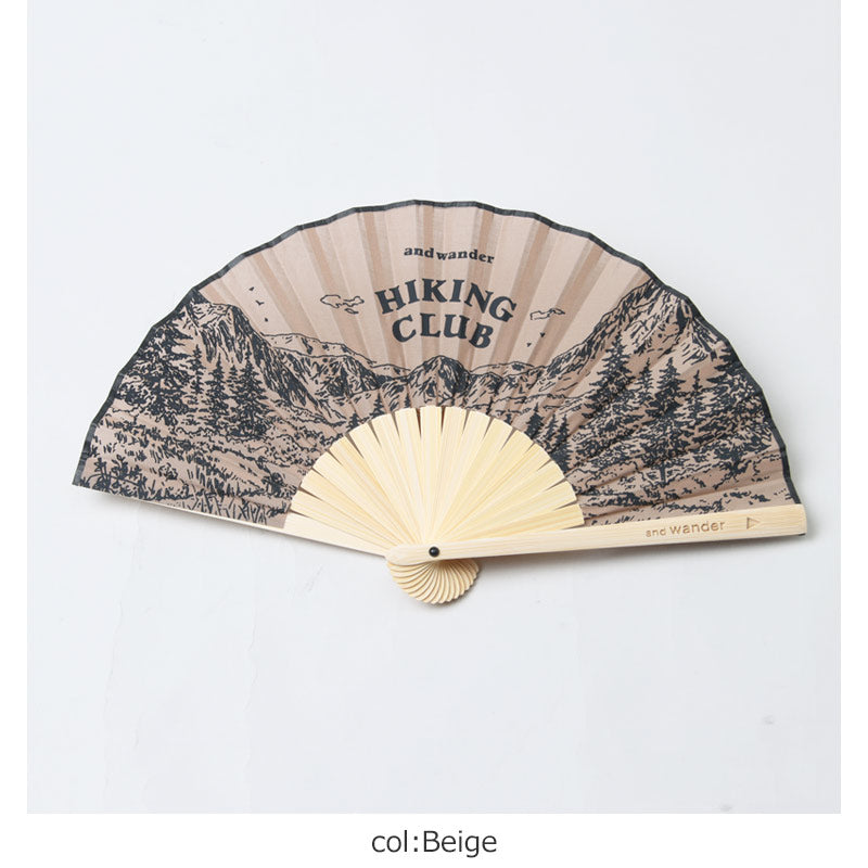 and wander(アンドワンダー) hiking club folding hand fan 画像8