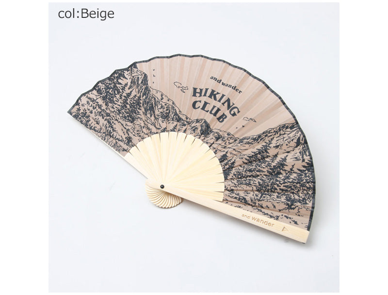 and wander(アンドワンダー) hiking club folding hand fan 画像9