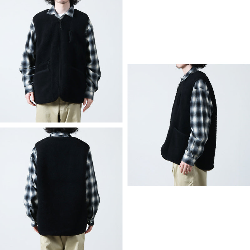 THE NORTH FACE PURPLE LABEL(ザ ノースフェイス パープルレーベル) Wool Boa WINDSTOPPER Field Vest 画像3