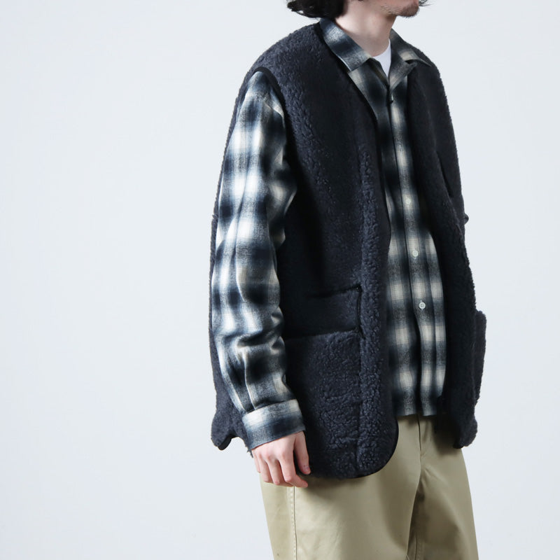THE NORTH FACE PURPLE LABEL(ザ ノースフェイス パープルレーベル) Wool Boa WINDSTOPPER Field Vest 画像7