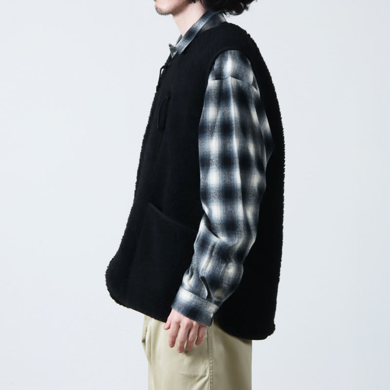 THE NORTH FACE PURPLE LABEL(ザ ノースフェイス パープルレーベル) Wool Boa WINDSTOPPER Field Vest 画像12