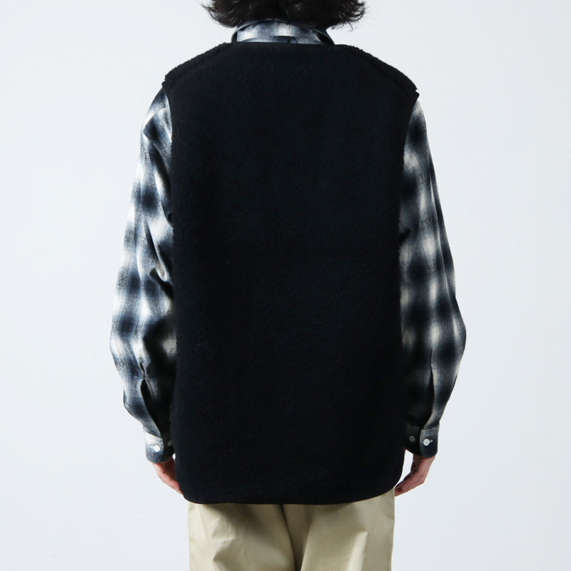 THE NORTH FACE PURPLE LABEL(ザ ノースフェイス パープルレーベル) Wool Boa WINDSTOPPER Field Vest 画像13