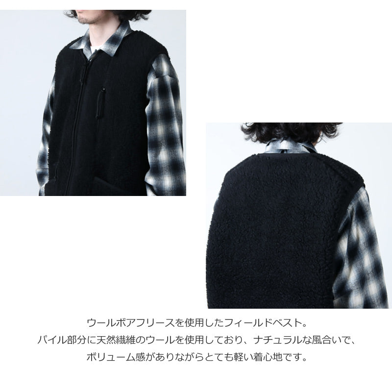 THE NORTH FACE PURPLE LABEL(ザ ノースフェイス パープルレーベル) Wool Boa WINDSTOPPER Field Vest 画像4