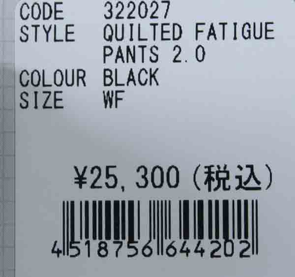 AXESQUIN(アクシーズクイン) QUILTED FATIGUE PANTS 2.0 画像31