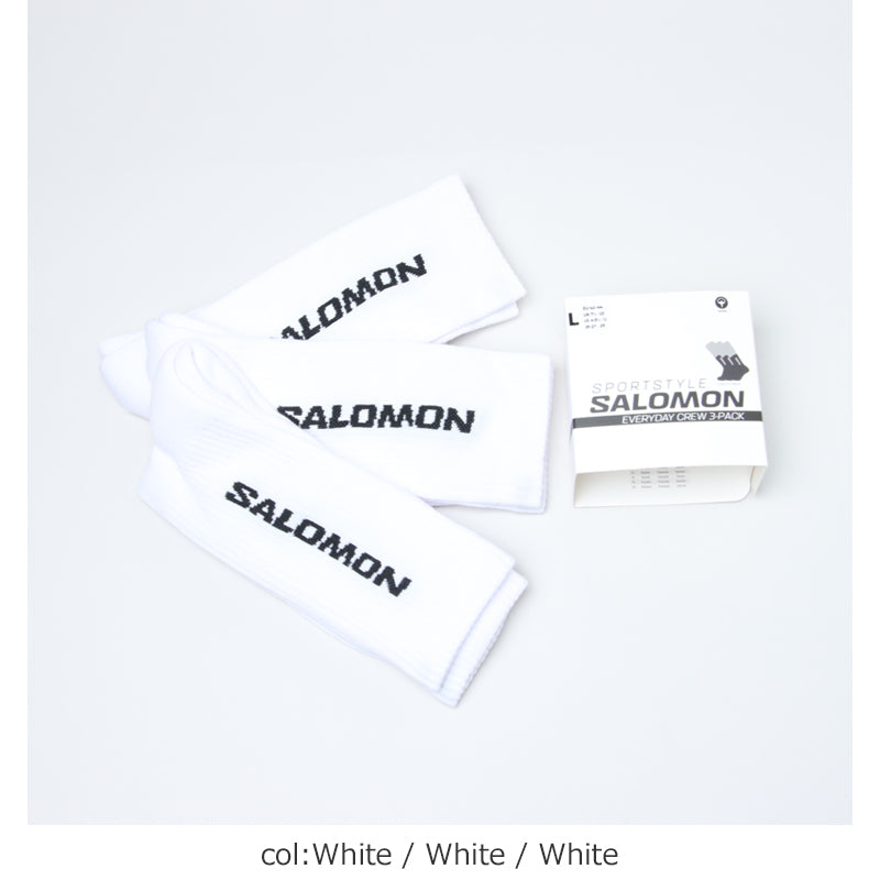 Salomon(サロモン) EVERYDAY CREW 3-PACK 「WHITE WHITE WHITE」 画像6
