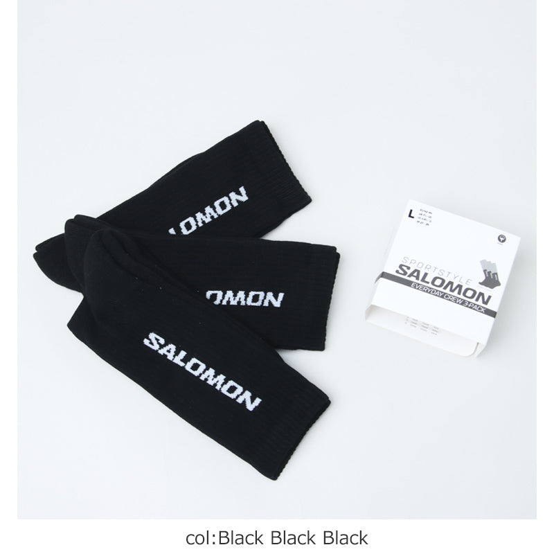 Salomon(サロモン) EVERYDAY CREW 3-PACK 「BLACK BLACK BLACK」 画像6