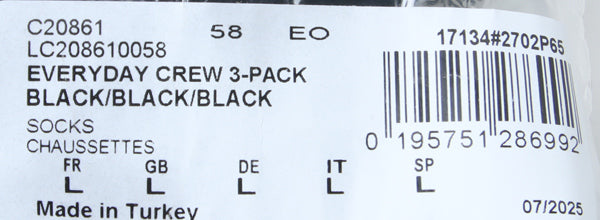Salomon(サロモン) EVERYDAY CREW 3-PACK 「BLACK BLACK BLACK」 画像8
