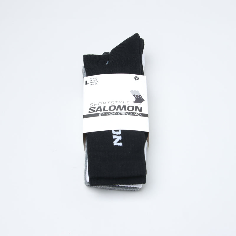 Salomon(サロモン) EVERYDAY CREW 3-PACK 「BLACK・WHITE・MED GREY MELANGE」 画像3