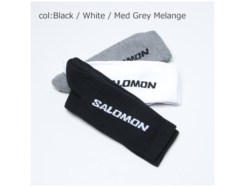 Salomon(サロモン) EVERYDAY CREW 3-PACK 「BLACK・WHITE・MED GREY MELANGE」 画像11