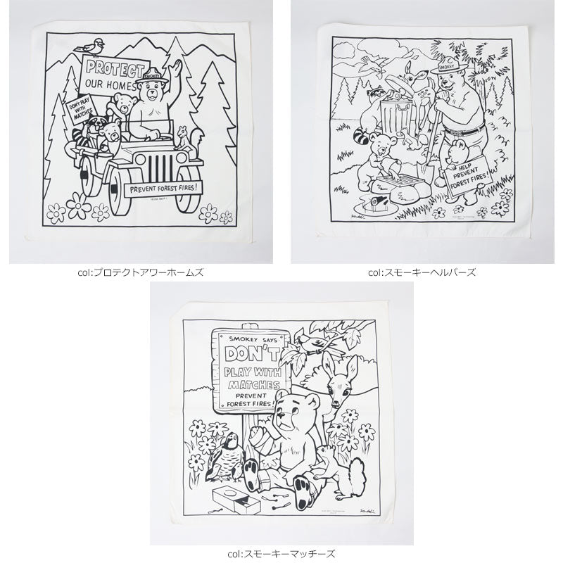 Printed Image(プリンティッドイメージ) ネイチャープリントバンダナ スモーキーベア 画像2