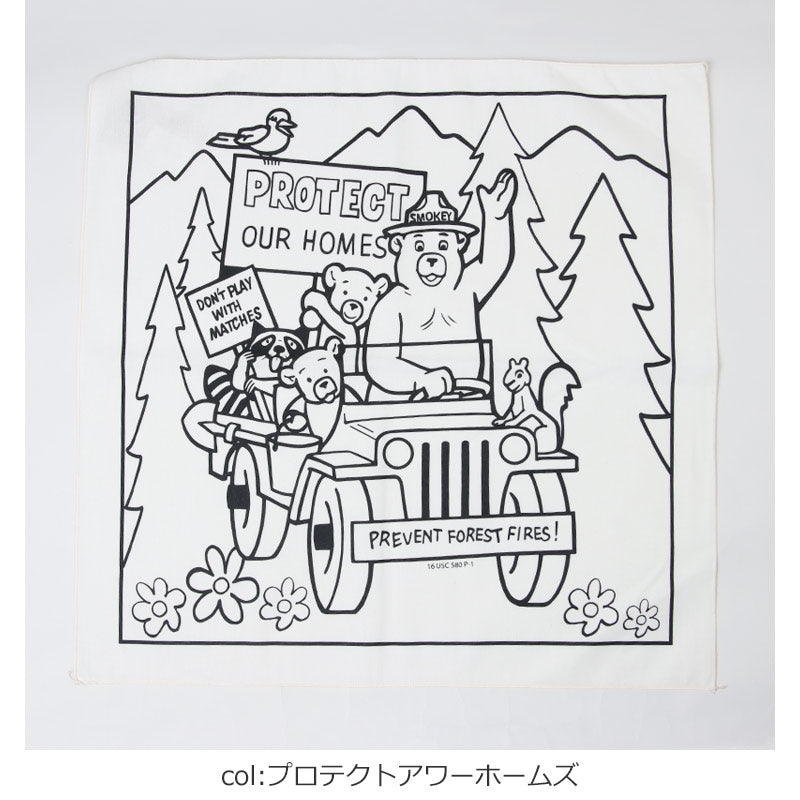 Printed Image(プリンティッドイメージ) ネイチャープリントバンダナ スモーキーベア 画像6