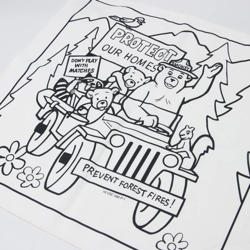 Printed Image(プリンティッドイメージ) ネイチャープリントバンダナ スモーキーベア 画像3