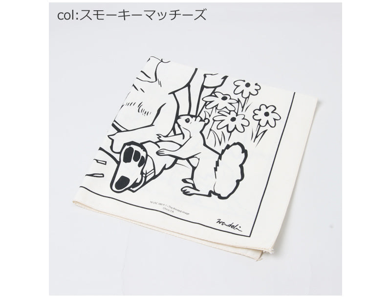 Printed Image(プリンティッドイメージ) ネイチャープリントバンダナ スモーキーベア 画像11